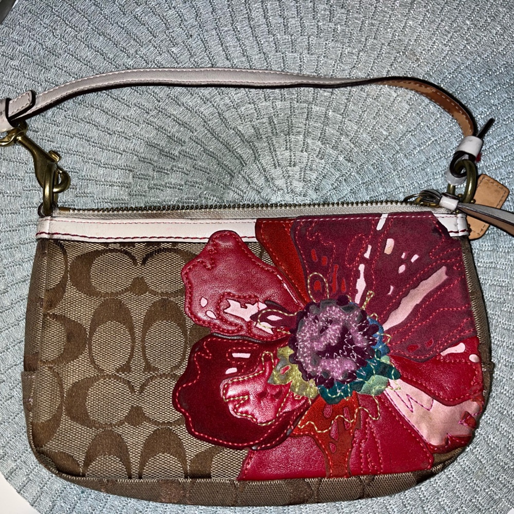 Coach Multicolor Floral Wristlet
